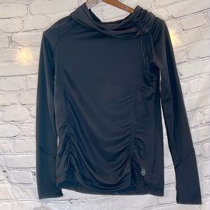 Be Inspired Black Cowl Neck Long Sleeve Top Size Small Excellent Condition
